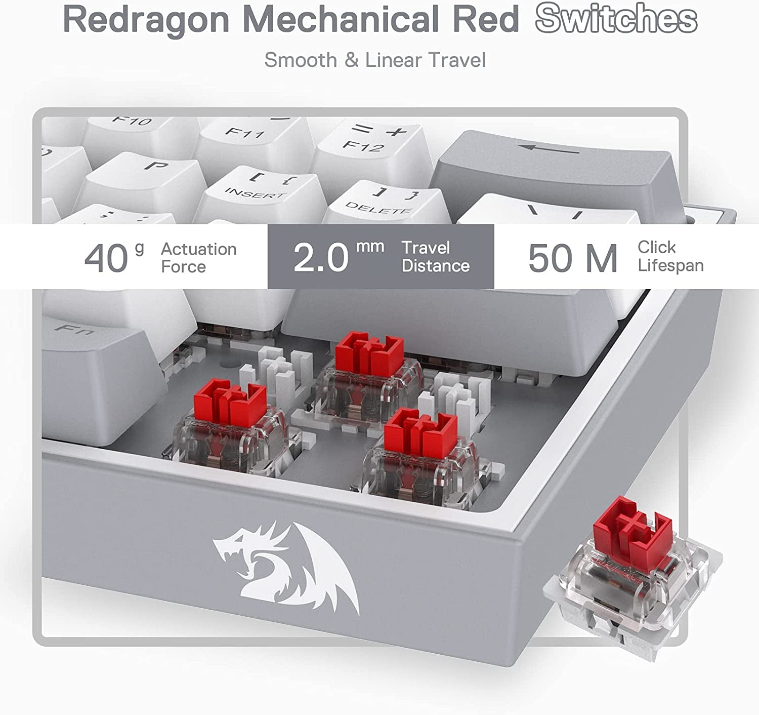 K617 Fizz 60% RGB Mechanical Gaming Keyboard - Hot-Swap, Compact Design with Linear Red Switches & Customizable Software