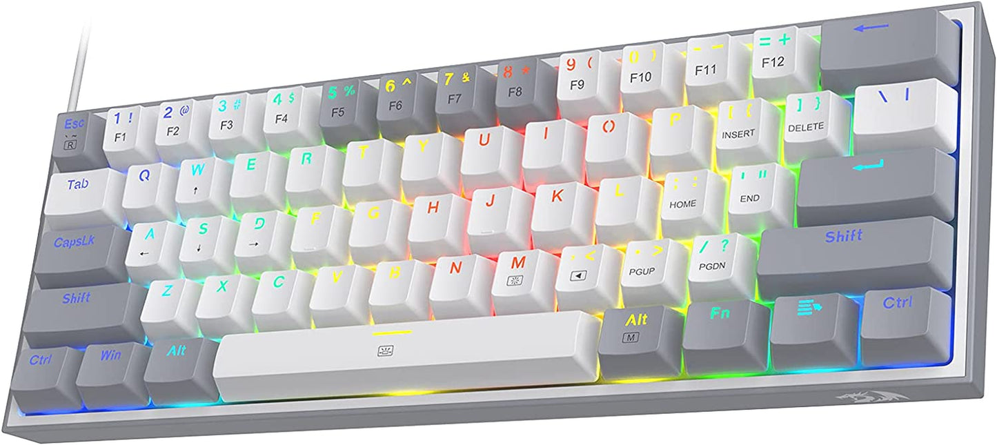 K617 Fizz 60% RGB Mechanical Gaming Keyboard - Hot-Swap, Compact Design with Linear Red Switches & Customizable Software