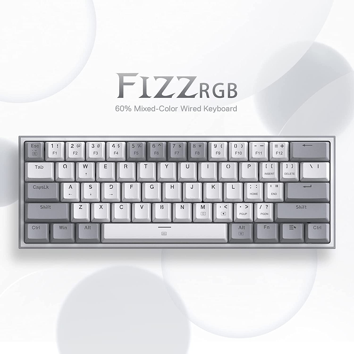 K617 Fizz 60% RGB Mechanical Gaming Keyboard - Hot-Swap, Compact Design with Linear Red Switches & Customizable Software